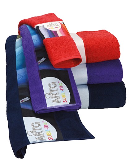 Premium Handtuch inkl. bedruckbarer Bordüre - Druck, Vollfarbdruck