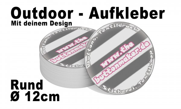 Aufkleber kreisförmig Ø 5 cm