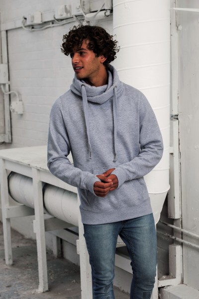 Just Hoods Cross Neck Hoodie - inkl. Druck