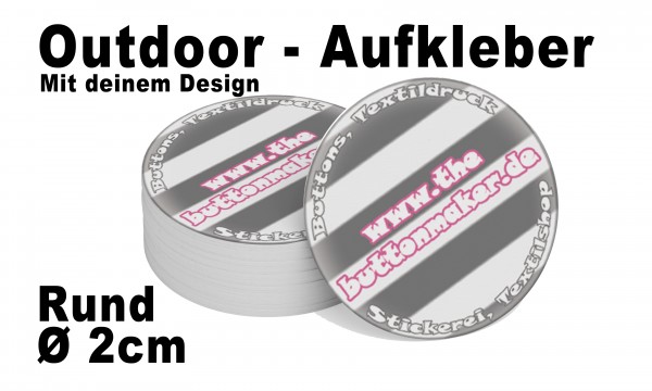 Aufkleber Rund Ø 2 cm outdoor